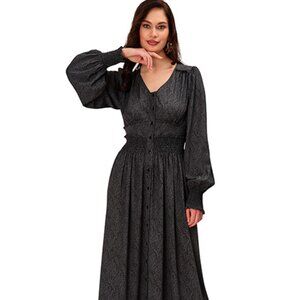 ✨ eShakti Smocked Waist Animal Dot Print Crepe Dress (Style CL0095995) ✨